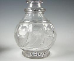 Antique Pittsburgh Cut Flint Glass Decanter 19th Century