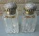 Antique Tiffany & Co. Matched Pair Cut Glass Decanter With Sterling Silver Tops