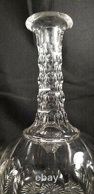 Antique Val St Lambert Baroche Cut Blown Glass Decanter Circa 1904