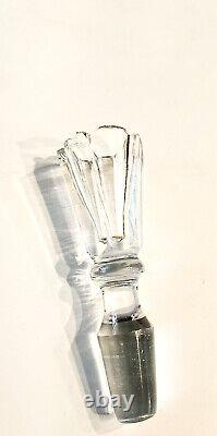 Antique Victorian Cut Crystal Footed Decanter Elegant Barware