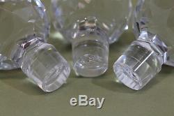 Antique Victorian Cut Glass Decanter Bottles Quartered Oak Carrier Tantalus