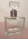 Antique Sterling Silver Cut Crystal Glass Heavy Square Spirit Liquor Decanter