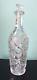 Antique Tall Cut Clear Crystal Glass Bottle Whiskey Wine Decanter Abp 12 3lbs