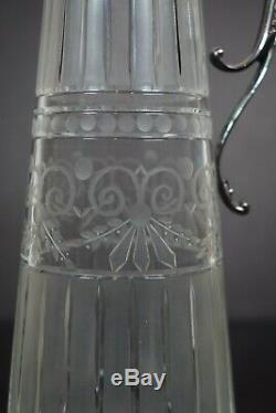 Asprey Sterling Silver and Cut Glass Decanter, Ewer