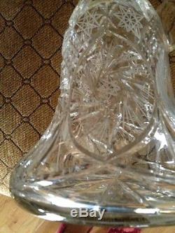 Awesome Huge Decanter Pitcher Style Cut Glass By Avira Hand Cut