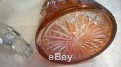 Baccarat Cut To Clear Decanter 16.2 Tall Antique Rare French Crystal