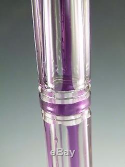 BACCARAT Crystal Stunning Amethyst Cut-to-Clear TSAR Decanter 17