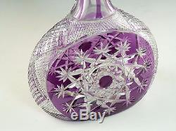 BACCARAT Crystal Stunning Amethyst Cut-to-Clear TSAR Decanter 17