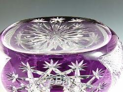 BACCARAT Crystal Stunning Amethyst Cut-to-Clear TSAR Decanter 17