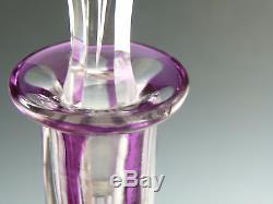 BACCARAT Crystal Stunning Amethyst Cut-to-Clear TSAR Decanter 17