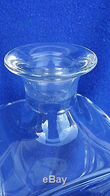 BEAUTIFUL BACCARAT BAC54 SOLID CUT CRYSTAL DECANTER & STOPPER FRENCH 9-3/8