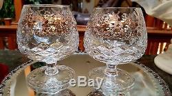 BEAUTIFUL QUALITY Crystal CUT GLASS Decanter & 2 Brandy Glass Set ROGASKA