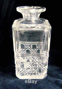 BRILLIANT HEAVY CUT GLASS CRYSTAL LIQUOR DECANTER BOTTLE WITH STOPPER PAIR