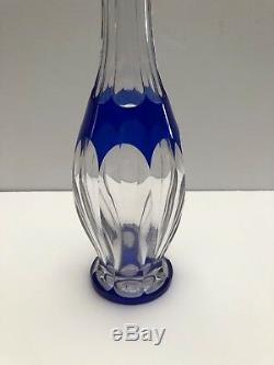 Baccarat Blue Cut To Clear Aperitif Decanter