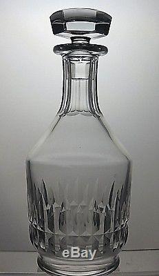 Baccarat Crystal Canterbury Cut Glass Round Wine Decanter -signed-10 Tall