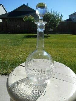 Baccarat Crystal Decanter with Stopper Nancy Pattern Original Made France