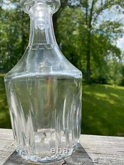 Baccarat Crystal Liquor Decanter 10 Inch Tall with Stopper