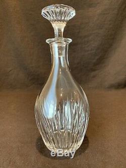 Baccarat Crystal Massena Decanter with Stopper 11 1/4H Clear Cut France READ #1