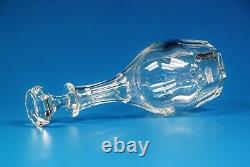 Baccarat Crystal Panel Cut Whiskey & Fine Liquor Decanter From France. Mint, 12 H