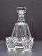 Baccarat Harcourt Cut Glass Decanter With 2 Small Cordial Tumblers