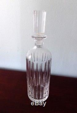 Baccarat Harmonie decanter & stopper signed 12 1/2 spirits round cut crystal