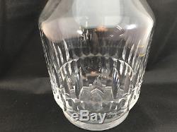 Baccarat Lorraine Cut Uneven Cuts Glass Crystal Decanter w Stopper 4182 French