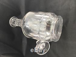 Baccarat Lorraine Cut Uneven Cuts Glass Crystal Decanter w Stopper 4182 French