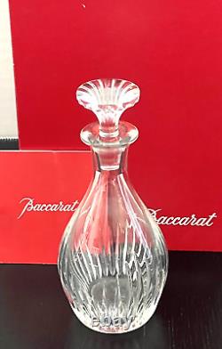 Baccarat MASSENA French Crystal Cruet Cordial Decanter with Stopper Mint in Box