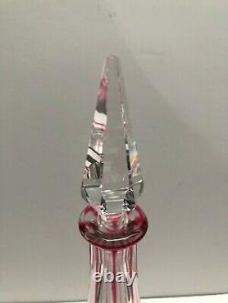 Baccarat Magnificent Lagny Red Cut To Clear Decanter