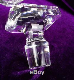 Baccarat Nancy Cut Glass Square Whiskey Decanter 9 3/4 Tall