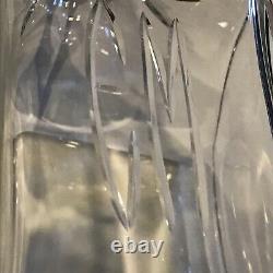 Baccarat Perfection Crystal Whiskey Decanter diamond cut top Initials EM France