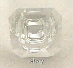 Baccarat Perfection Crystal Whiskey Decanter diamond cut top Initials EM France