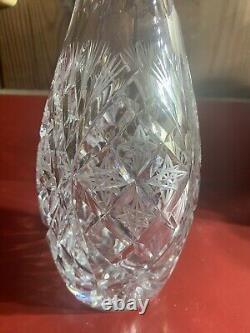 Beautiful American Brilliant Period Cut Glass Decanter With Stopper