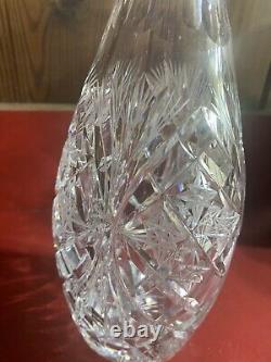 Beautiful American Brilliant Period Cut Glass Decanter With Stopper