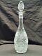 Beautiful Clear Cut Glass Decanter With Stopper 15.5h