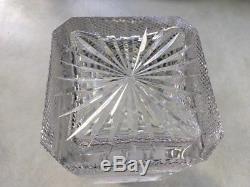 Beautiful Edinburgh Cut Crystal THISTLE Engraved Square Decanter. MINT CONDITION