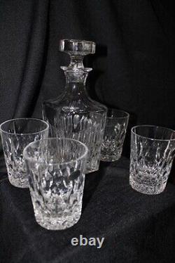 Beautiful Gorham Crystal Decanter and four glasses