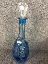 Beautiful Nachtmann Crystal Blue Cut To Clear Decanter