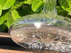 Beautiful PAIR SIGNED LISMORE WATERFORD SHIPS DECANTERS CUT GLASS CRYSTAL