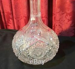 Beautiful Vintage Antique Victorian 11 Brilliant Cut Glass Decanter