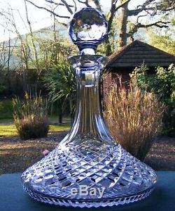 Beautiful Waterford Crystal Alana 9 3/4 Ships Decanter + Stopper