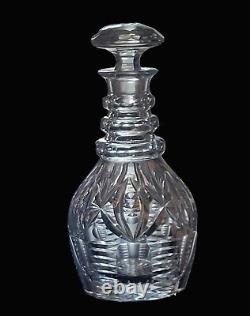 Beautiful vtg French Cut Crystal Spirit Decanter 10.5h St Saint Louis Baccarat