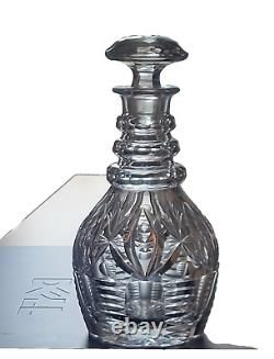 Beautiful vtg French Cut Crystal Spirit Decanter 10.5h St Saint Louis Baccarat