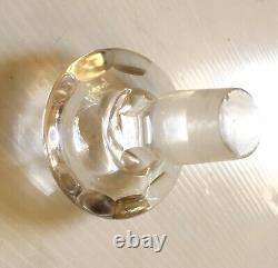 Beautiful vtg French Cut Crystal Spirit Decanter 10.5h St Saint Louis Baccarat