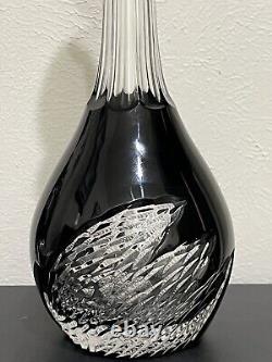 Black Cut To Clear Crystal Decanter