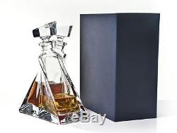 Bohemian Crystal Glass Lovers Decanter Gift Set, Transparent