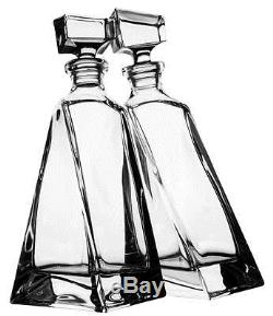 Bohemian Crystal Glass Lovers Decanter Gift Set, Transparent
