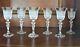 Bohemian Czech Crystal Set Of 6 Cordial Glasses 60 Ml/2oz, Hand-cut Queen-lace