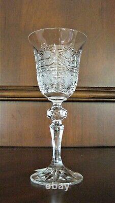 Bohemian Czech Crystal Set of 6 Cordial Glasses 60 ml/2Oz, Hand-cut Queen-lace