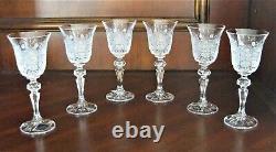 Bohemian Czech Crystal Set of 6 Cordial Glasses 60 ml/2Oz, Hand-cut Queen-lace